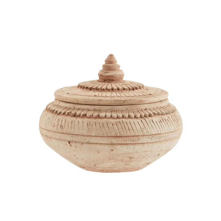 Zoco Home Terracotta Pot w/Lid | 12-15x11-13cm