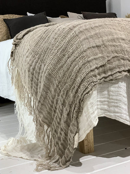 Linnen sprei | Naturel 170 x 130 cm