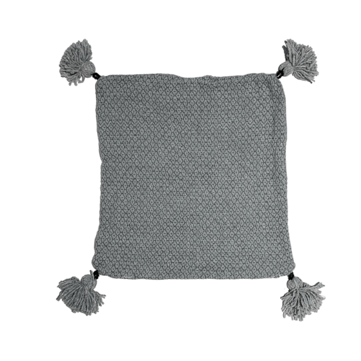 PomPom Cushion Cover | Grey Pattern 50x50cm