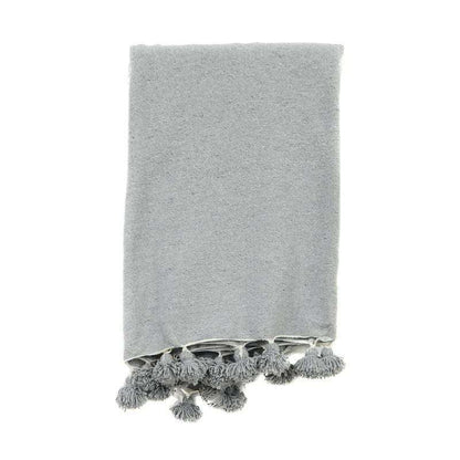 PomPom blanket | Light Grey - Zoco Home 