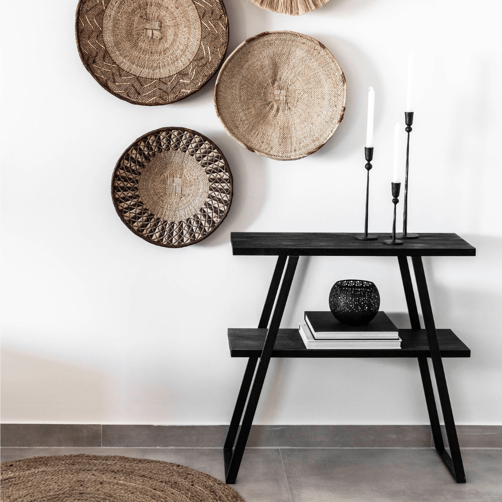 Zoco Home Tulum Console | Mango Black 75x30x75cm