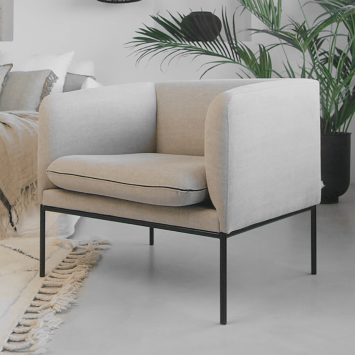 Zoco Home Home accessories Turn Armchair | Cotton Linen | Natural 80x73.5x75.5cm