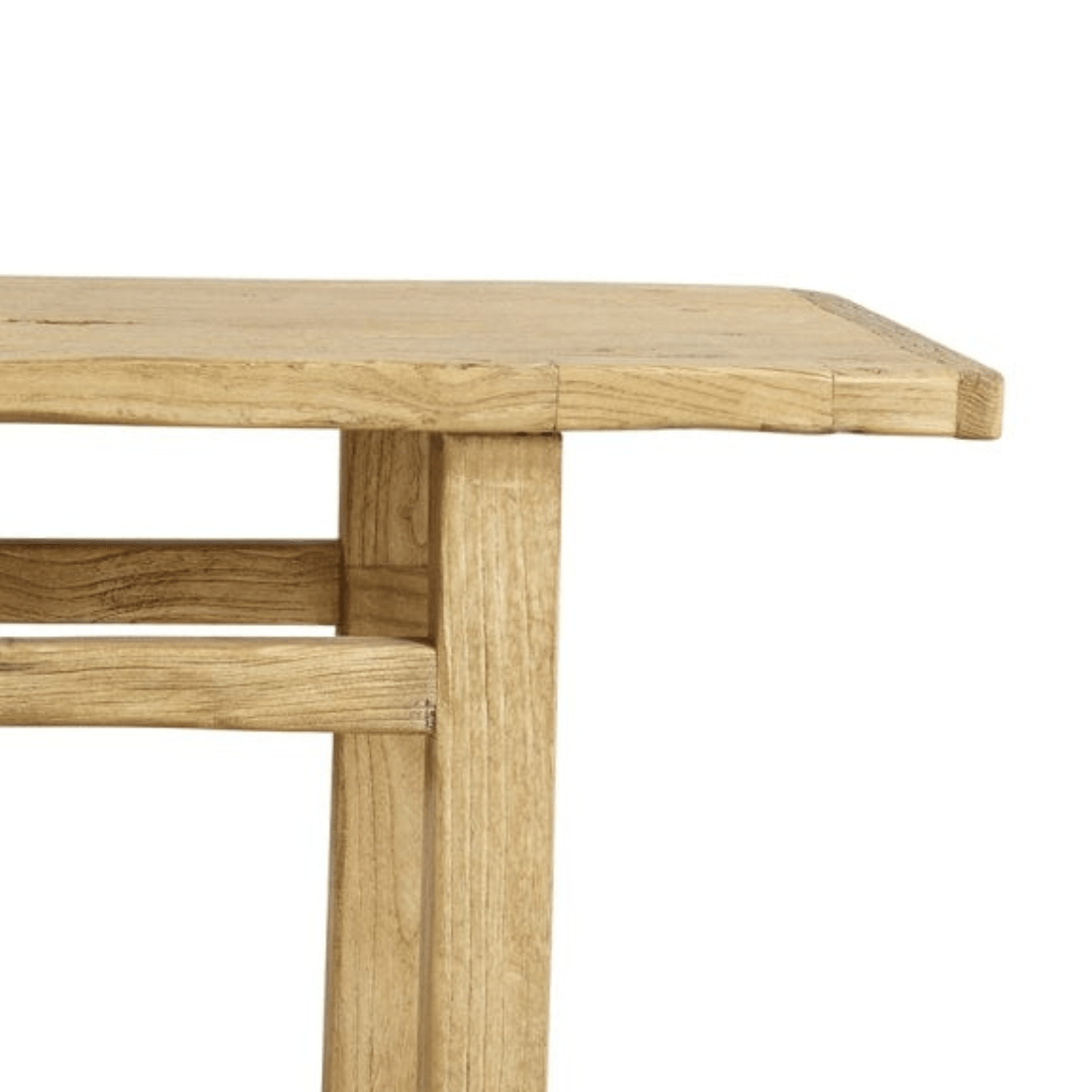 Zoco Home Vintage Elm wood console table w/ shelf | 140x40x80cm