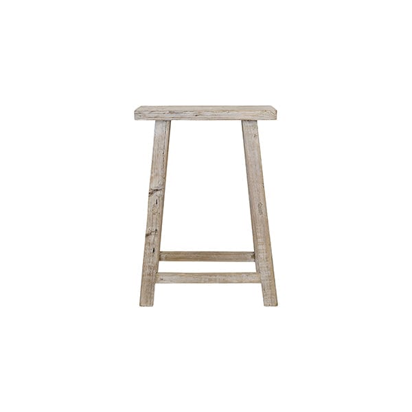 Zoco Home Vintage Elm Wood Square Bar Stool