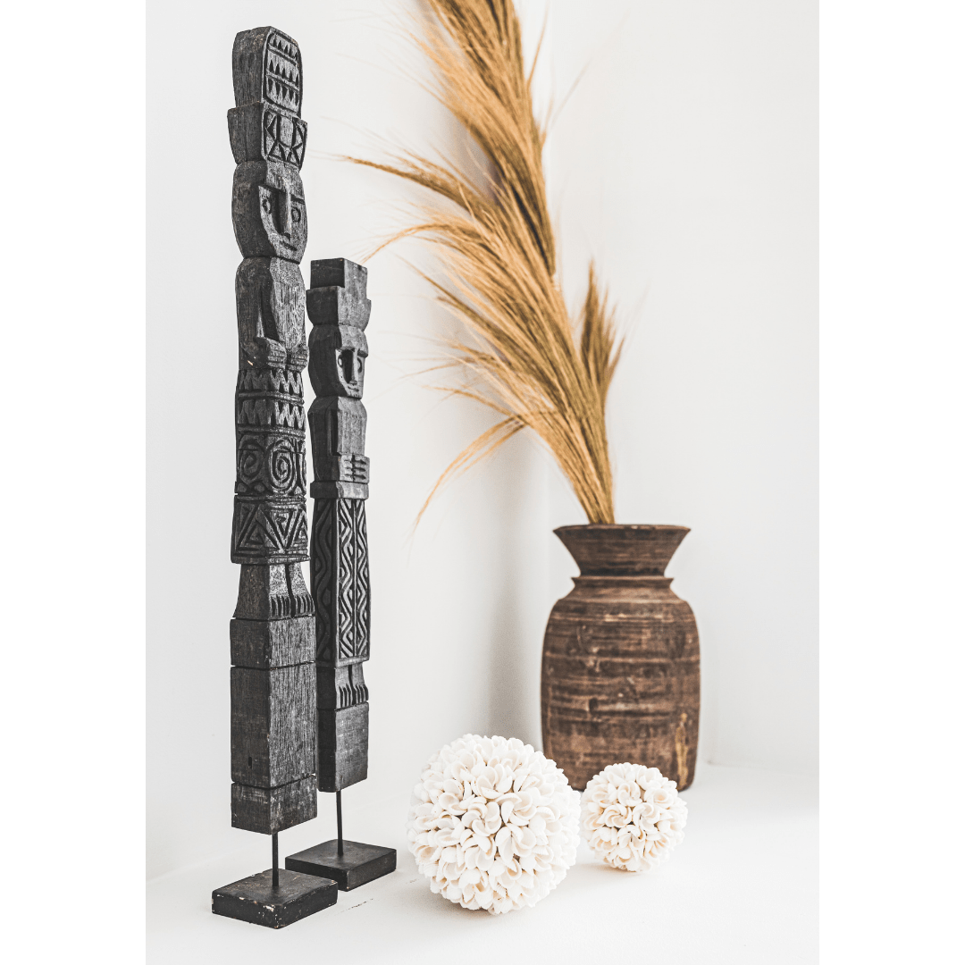 Zoco Home Home accessories Wooden Sumba Statue | Black 60-70 cm