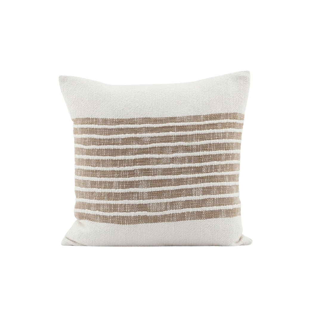 Zoco Home Home Accesories Yarn Cushion | White/Light Brown 50x50cm